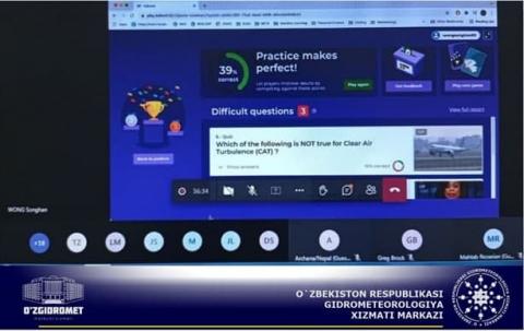 Xalqaro treningning onlayn seminarida aviatsiya meteorologlarining ishtiroki   
