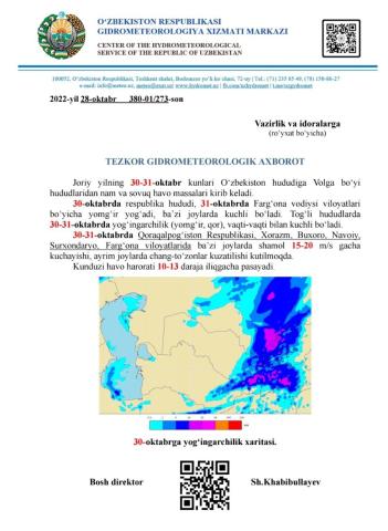 TEZKOR GIDROMETEOROLOGIK AXBOROT